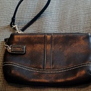 NWOT Coach Black Wristlet Leather. Classic and elegant.